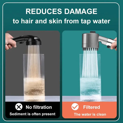 AquaEco Brush: Skin-Softening Shower Stream with Scalp Massage